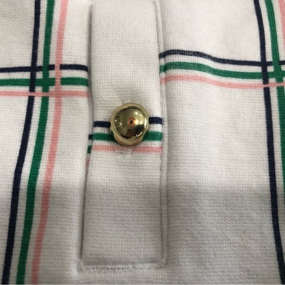 Janie and Jack Girls White Plaid Ponte Pants With Gold Buttons Size 3T - Picture 4 of 6